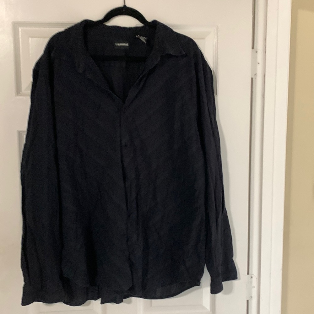 No Boundaries 3XL Black Long Sleeve Button Up
